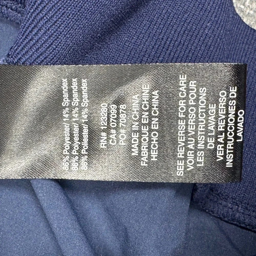 TravisMathew Mens Full Zip Track Jacket Navy Grey Striped Performance Size M‎